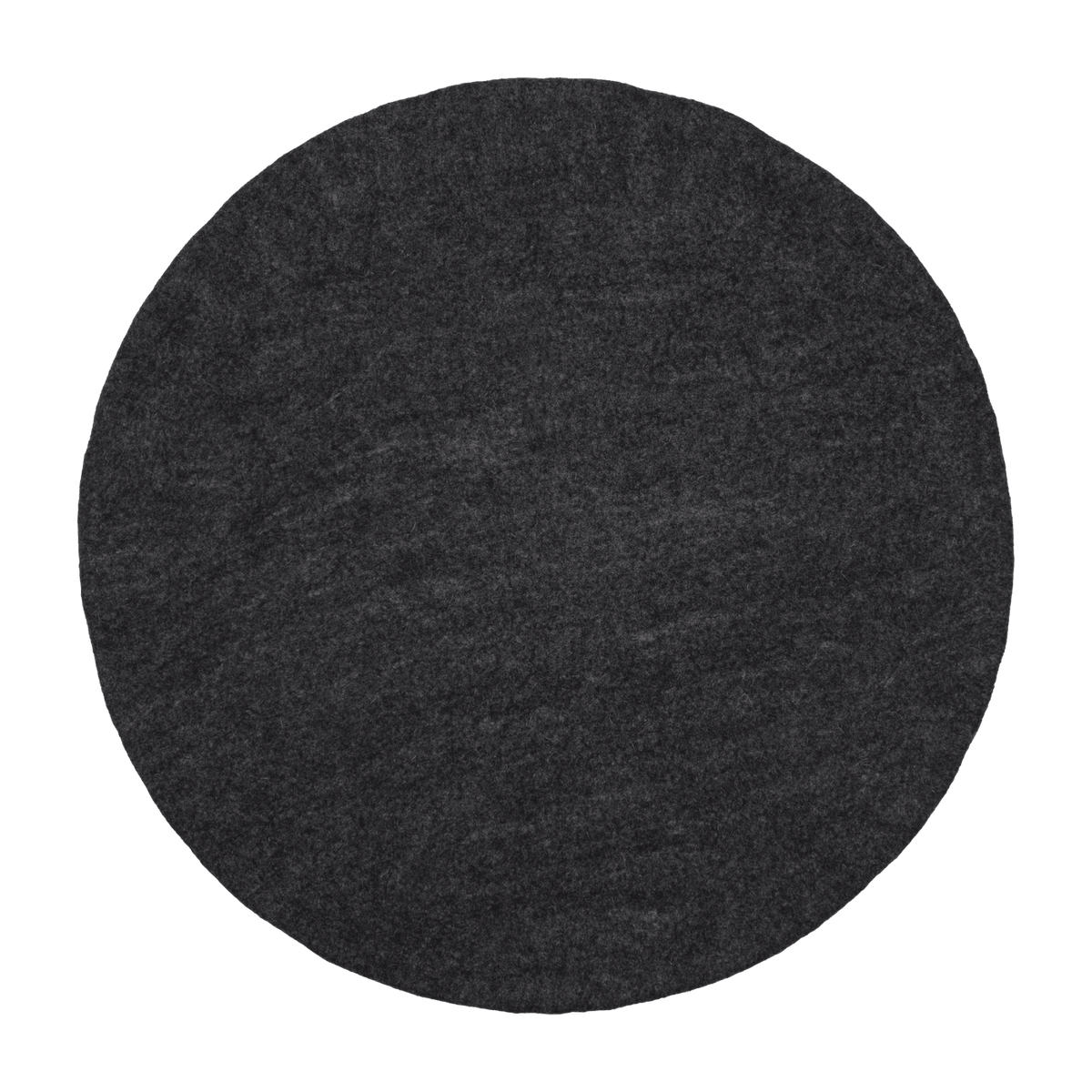 Tapis rond en laine anthracite marbré 70 cm Hugo - myfelt - The Cool Republic