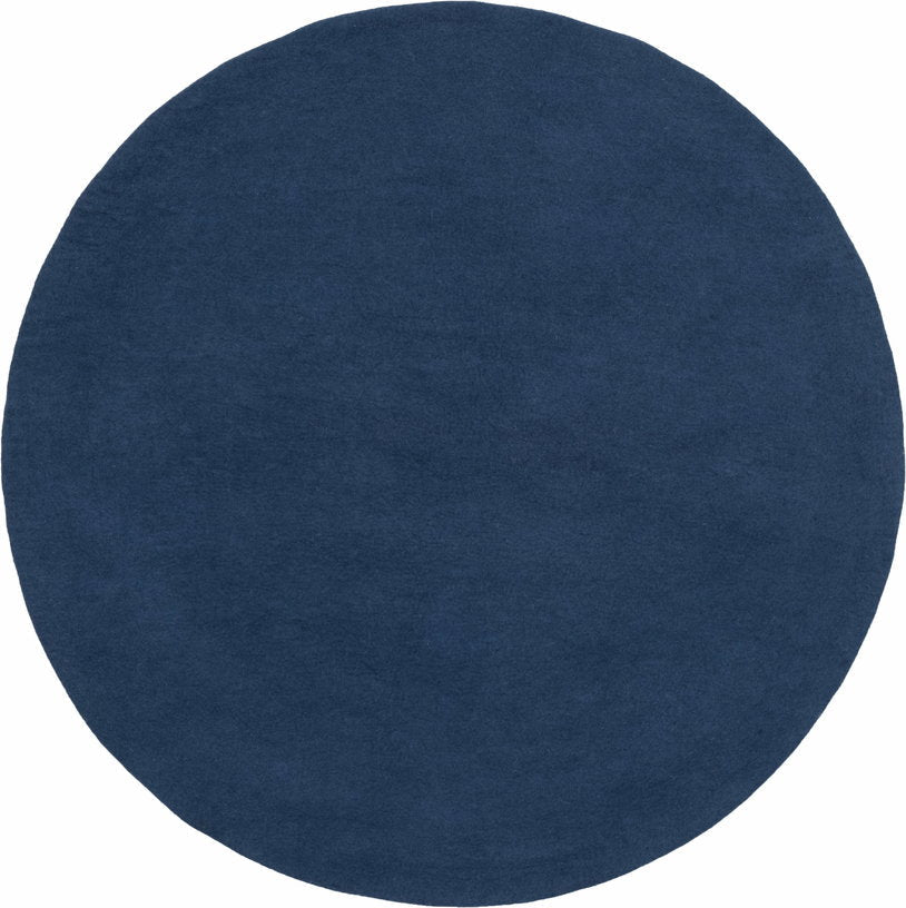 Tapis rond en laine bleu foncé 140 cm Alva - myfelt - The Cool Republic