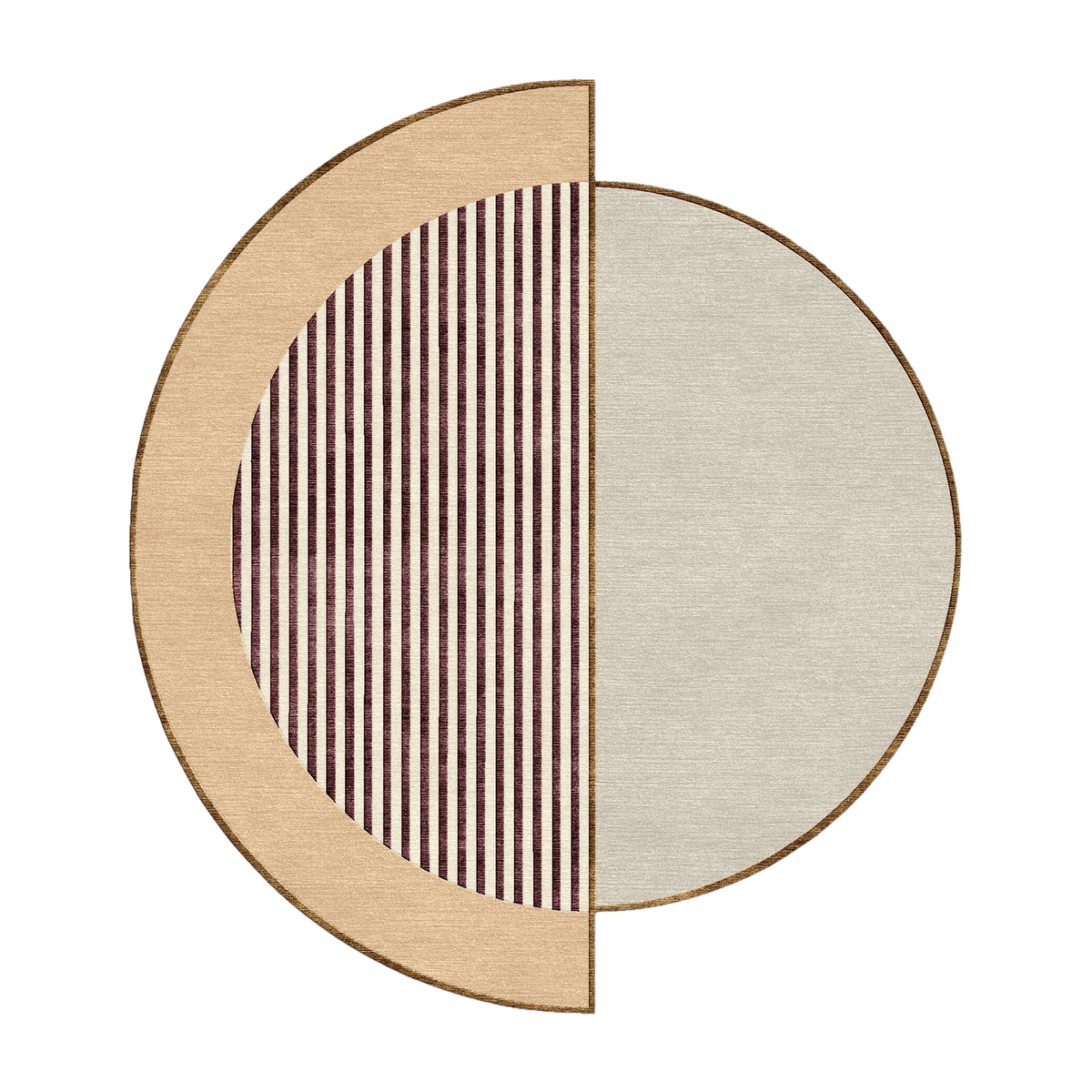 Tapis rond en laine et soie végérale 200 cm Raf - SON-TAPIS - The Cool Republic
