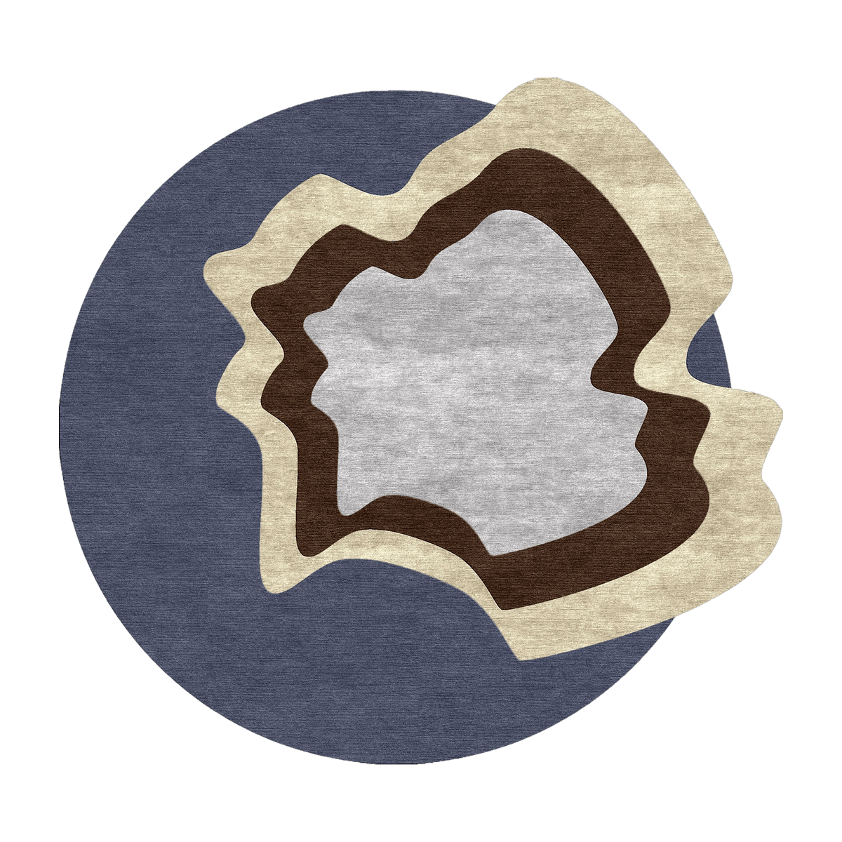 Tapis rond en laine et soie végétale 150 cm Noor - SON-TAPIS - The Cool Republic