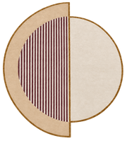 Tapis rond en laine et soie végétale 150 cm Raf - SON-TAPIS - The Cool Republic