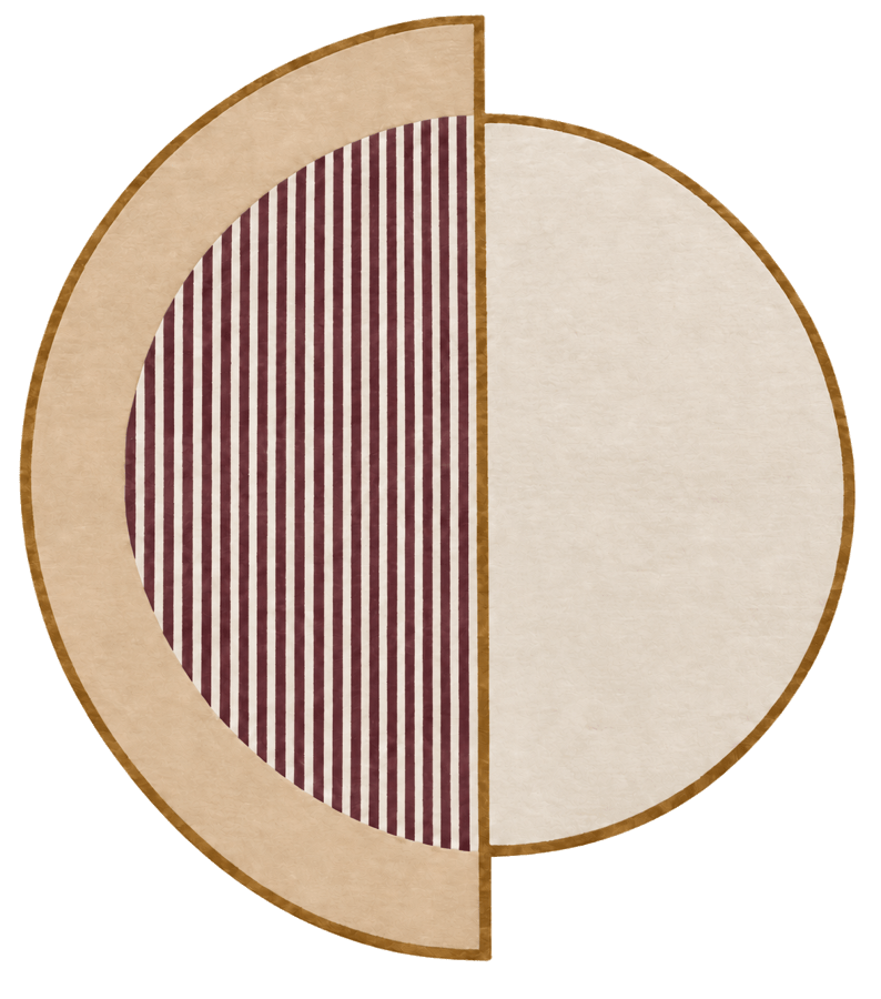 Tapis rond en laine et soie végétale 150 cm Raf - SON-TAPIS - The Cool Republic