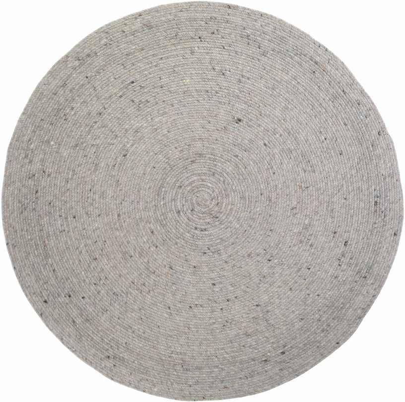 Tapis rond en laine gris 140 cm Neethu - Nattiot - The Cool Republic