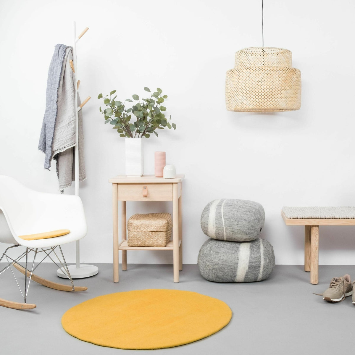 Tapis rond en laine moutarde 300 cm Klara - myfelt - The Cool Republic