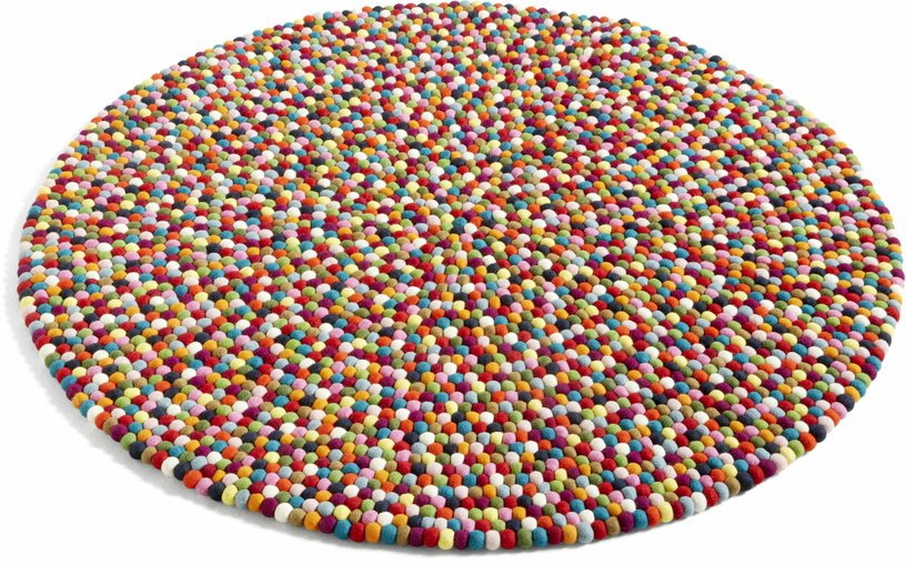 Tapis rond en laine multicolore 140 cm Pinocchio - HAY - The Cool Republic