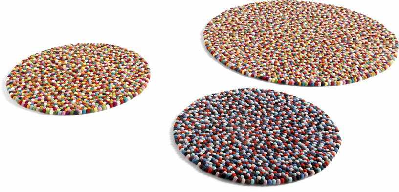 Tapis rond en laine multicolore 90 cm Pinocchio - HAY - The Cool Republic