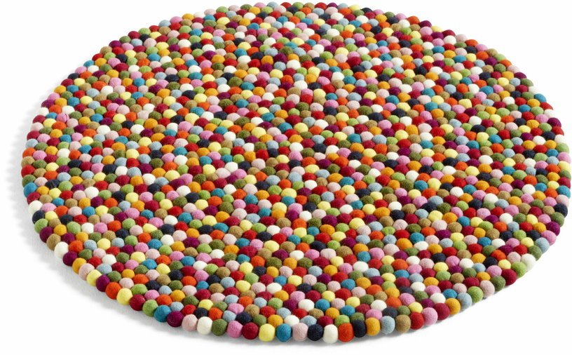 Tapis rond en laine multicolore 90 cm Pinocchio - HAY - The Cool Republic