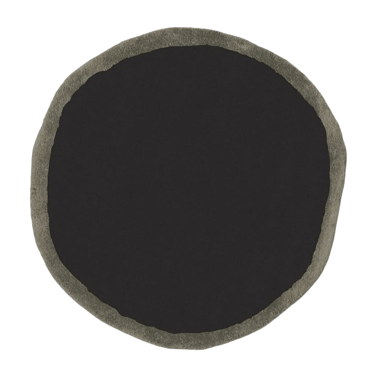 Tapis rond en laine noir 100cm Aros - Nanimarquina - The Cool Republic