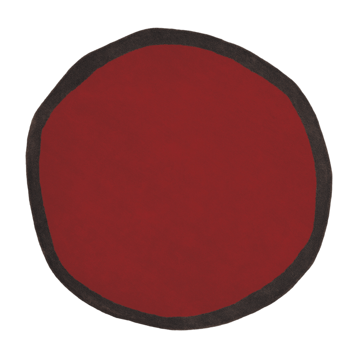 Tapis rond en laine rouge 100cm Aros - Nanimarquina - The Cool Republic