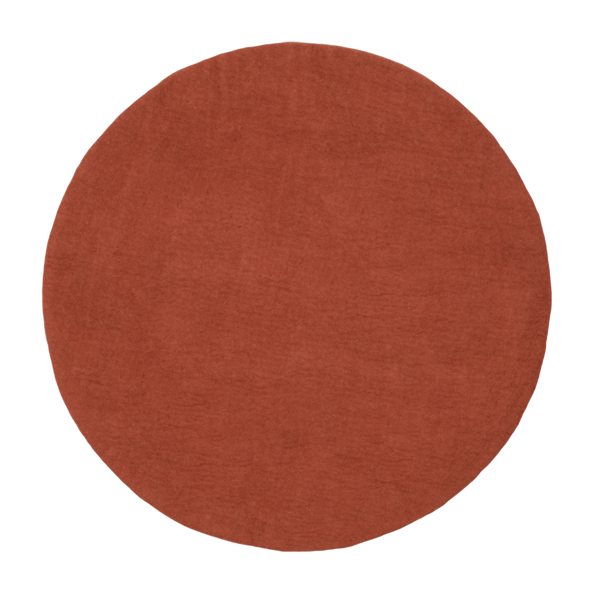 Tapis rond en laine rouge brique 90 cm Lora - myfelt - The Cool Republic