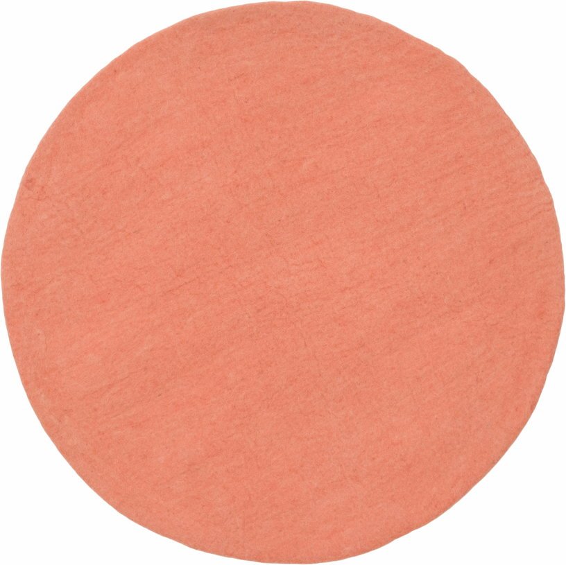 Tapis rond en laine saumon 90 cm Lea - myfelt - The Cool Republic