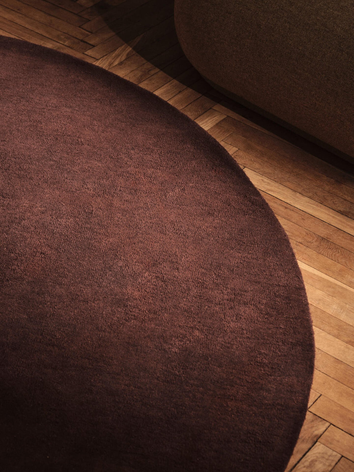 Tapis rond en laine tufté marron 240 cm Stille - Ferm Living - The Cool Republic
