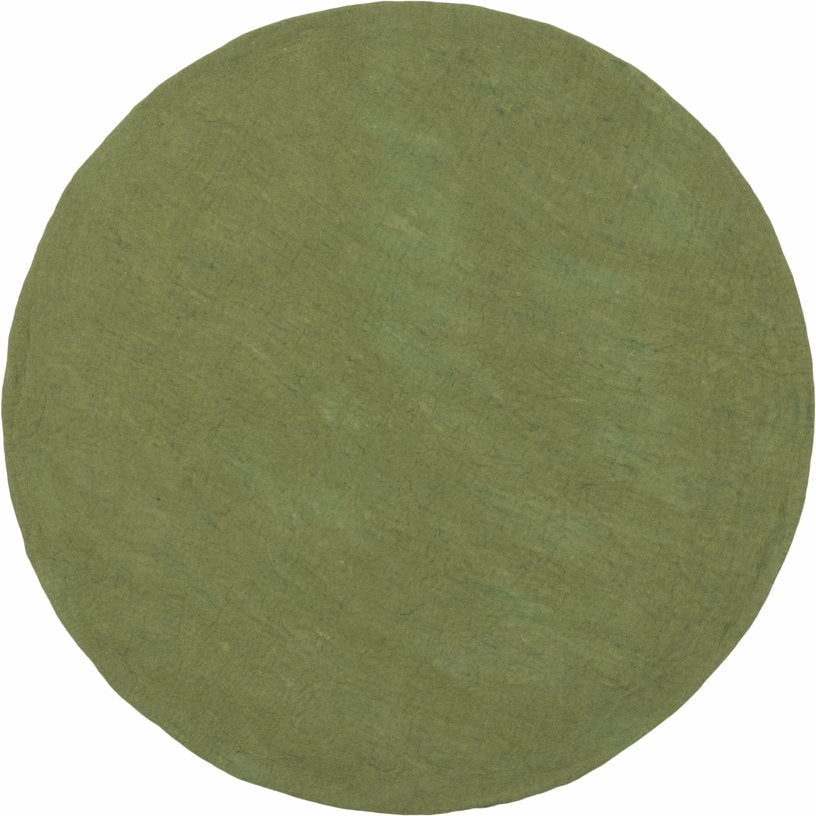 Tapis rond en laine vert 140 cm Kaspar - myfelt - The Cool Republic