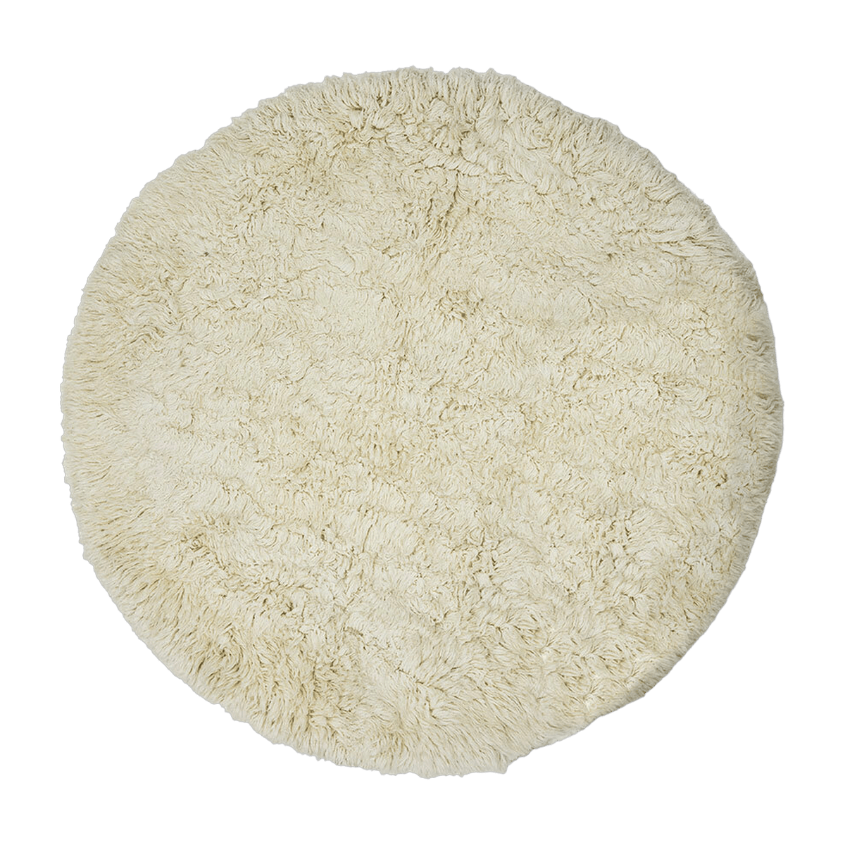 Tapis rond en peluche blanc crème 250 cm - HKliving - The Cool Republic