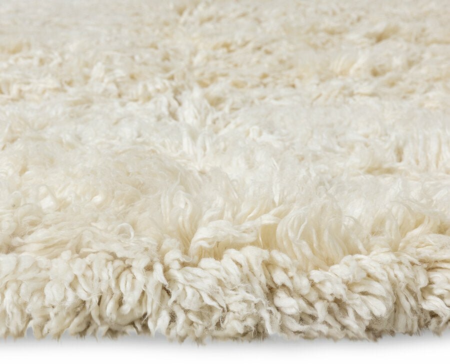 Tapis rond en peluche blanc crème 250 cm - HKliving - The Cool Republic