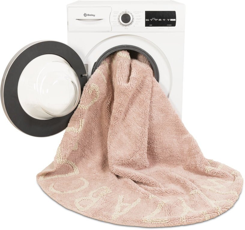 Tapis rond lavable rose 150 cm ABC - Lorena Canals - The Cool Republic
