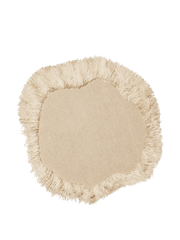 Tapis rond organique en laine et coton beige 120 cm Norte - Ferm Living - The Cool Republic