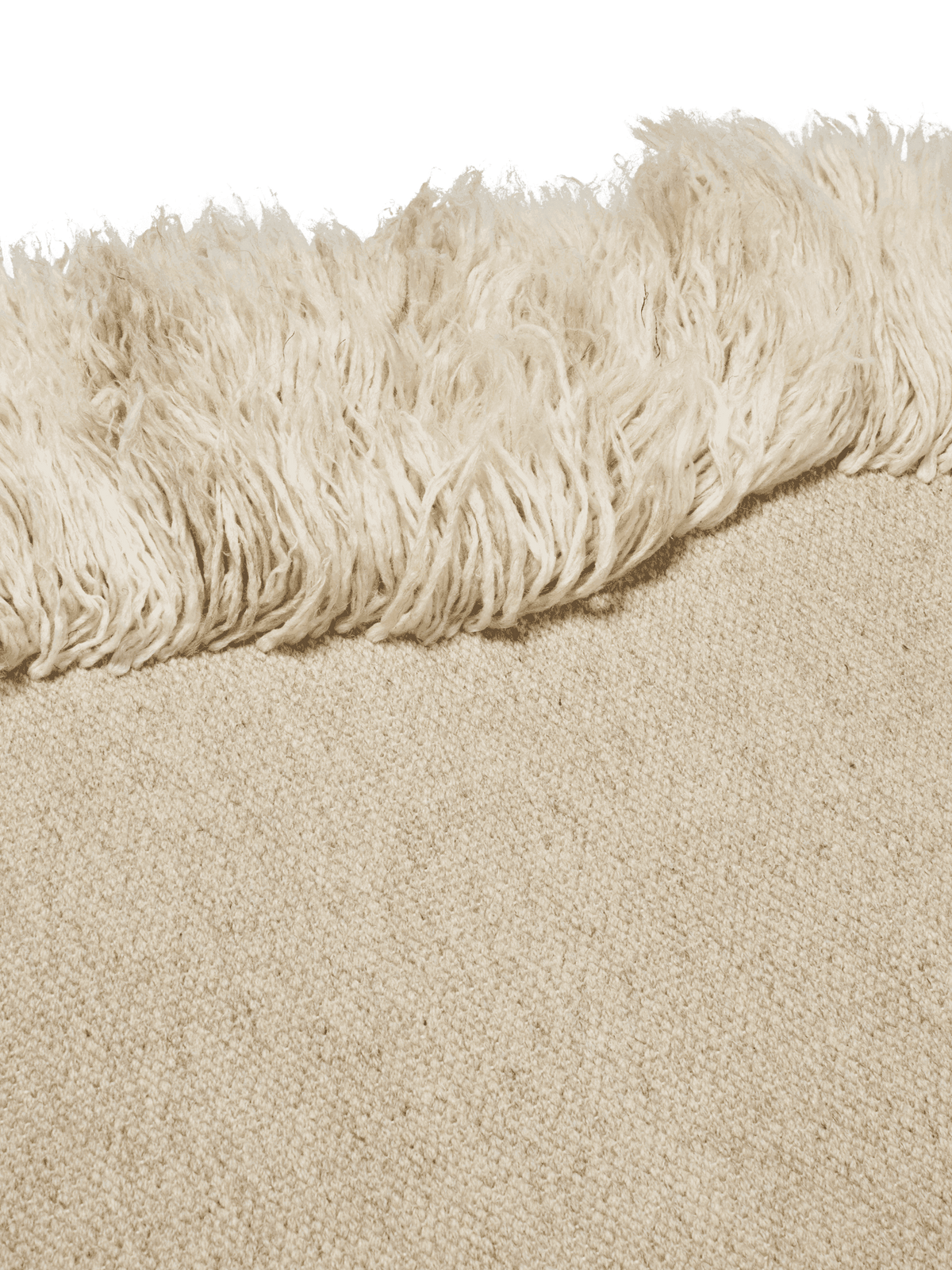 Tapis rond organique en laine et coton beige 120 cm Norte - Ferm Living - The Cool Republic
