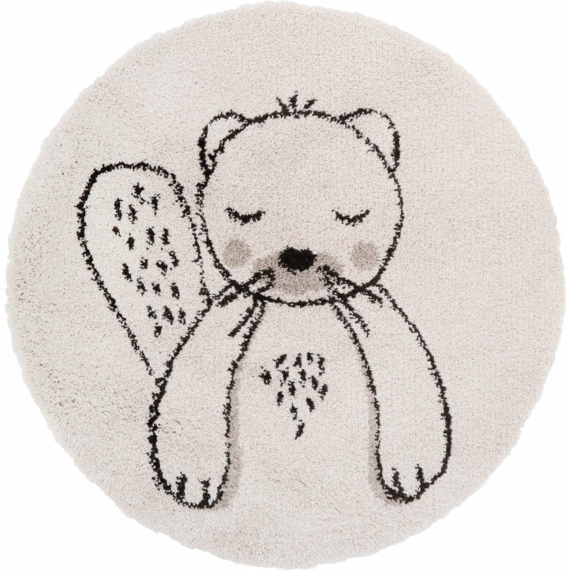 Tapis rond pour bébé en polypropylène motif castor 120 cm Janus - Nattiot - The Cool Republic