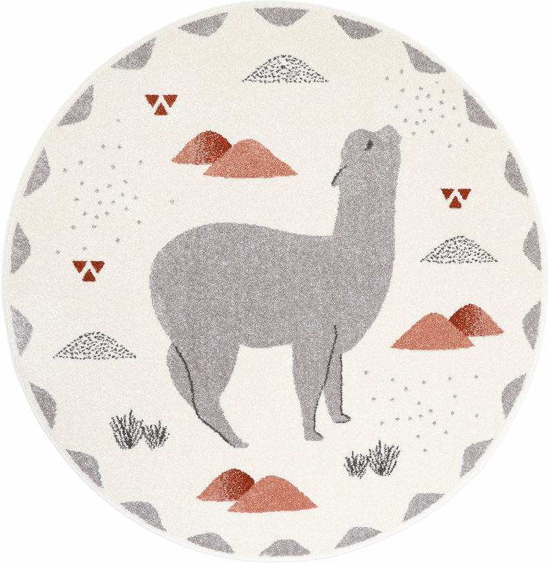 Tapis rond pour enfant motif lama 135 cm Andina by Mon Petit Art - Nattiot - The Cool Republic