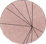 Tapis rond vieux rose 160 cm Trace - Lorena Canals - The Cool Republic