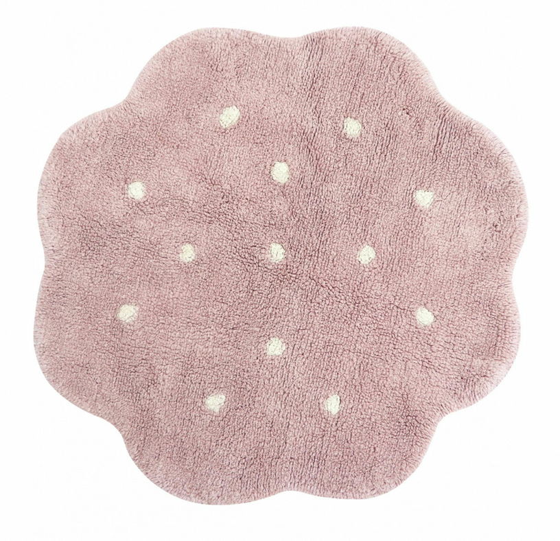 Tapis rose 90x90 cm Mini Biscuit - Lorena Canals - The Cool Republic