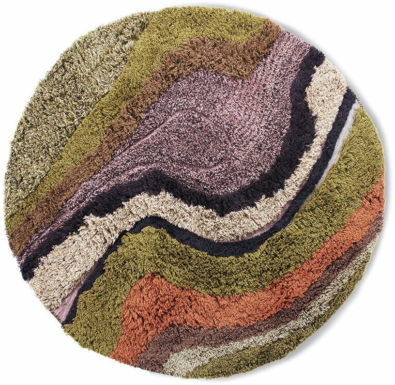 Tapis touffeté rond dégradé (150X150) - HKLIVING - The Cool Republic