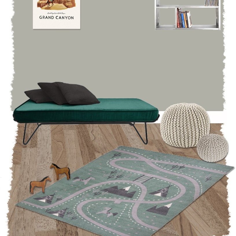 Tapis vert 140x100 cm Little Western - Nattiot - The Cool Republic