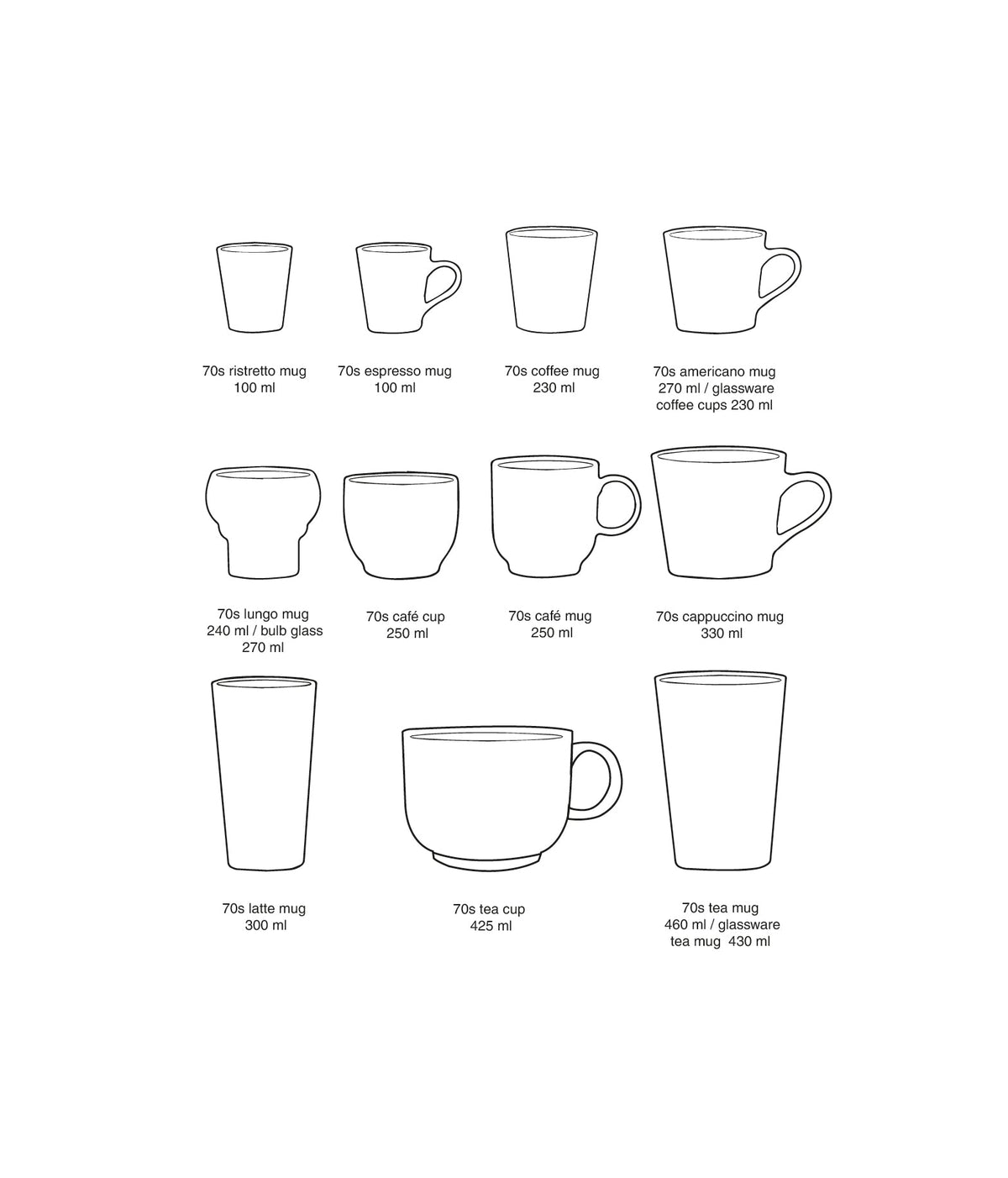 Tasse à café en grès orange 270ml Americano Vaisselle 70s - HKLIVING - The Cool Republic