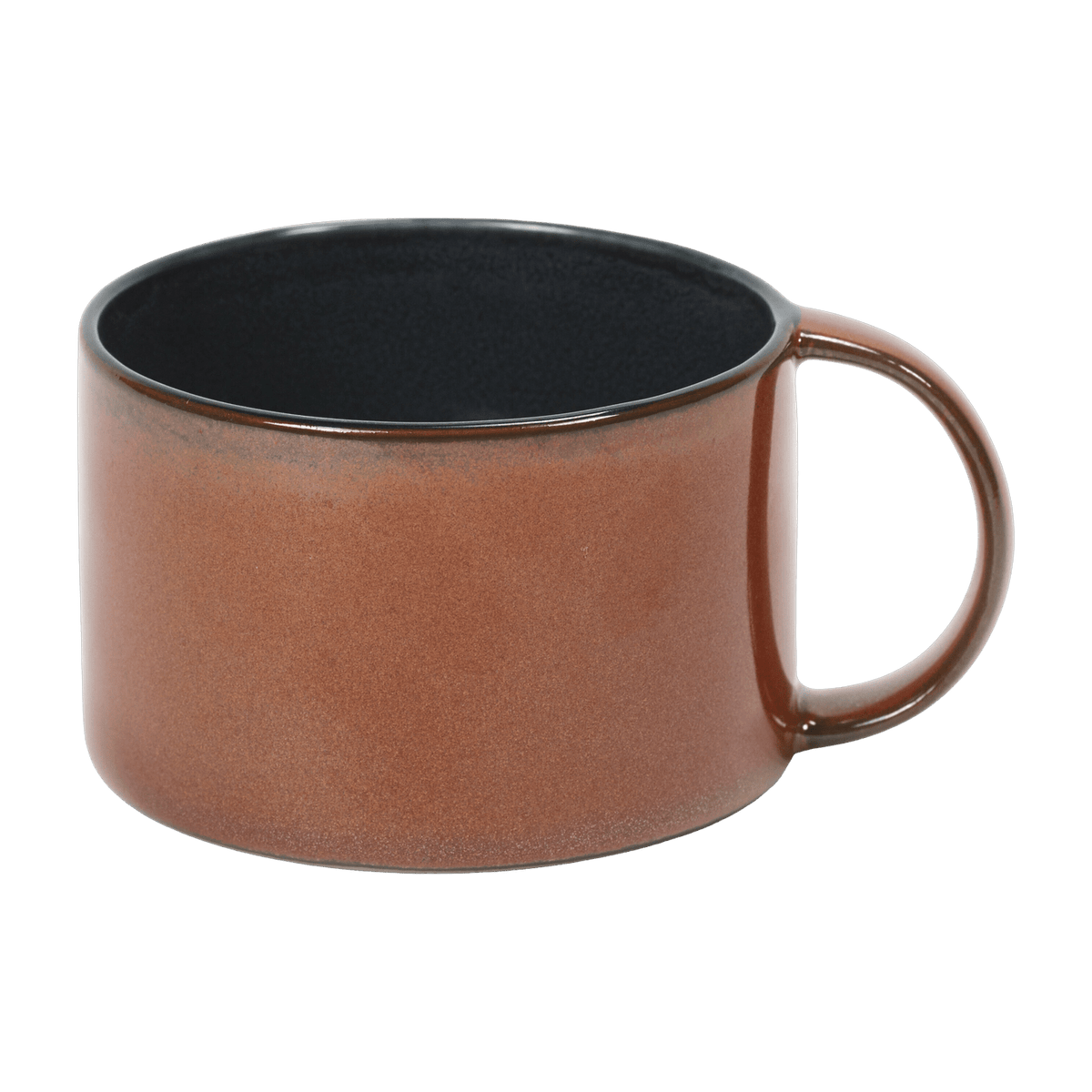 Stoneware coffee cup rust and navy blue 8 cm - Serax - The Cool Republic