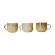 Tasse à café en porcelaine crème et marron 320ml Rustique - HKLIVING - The Cool Republic