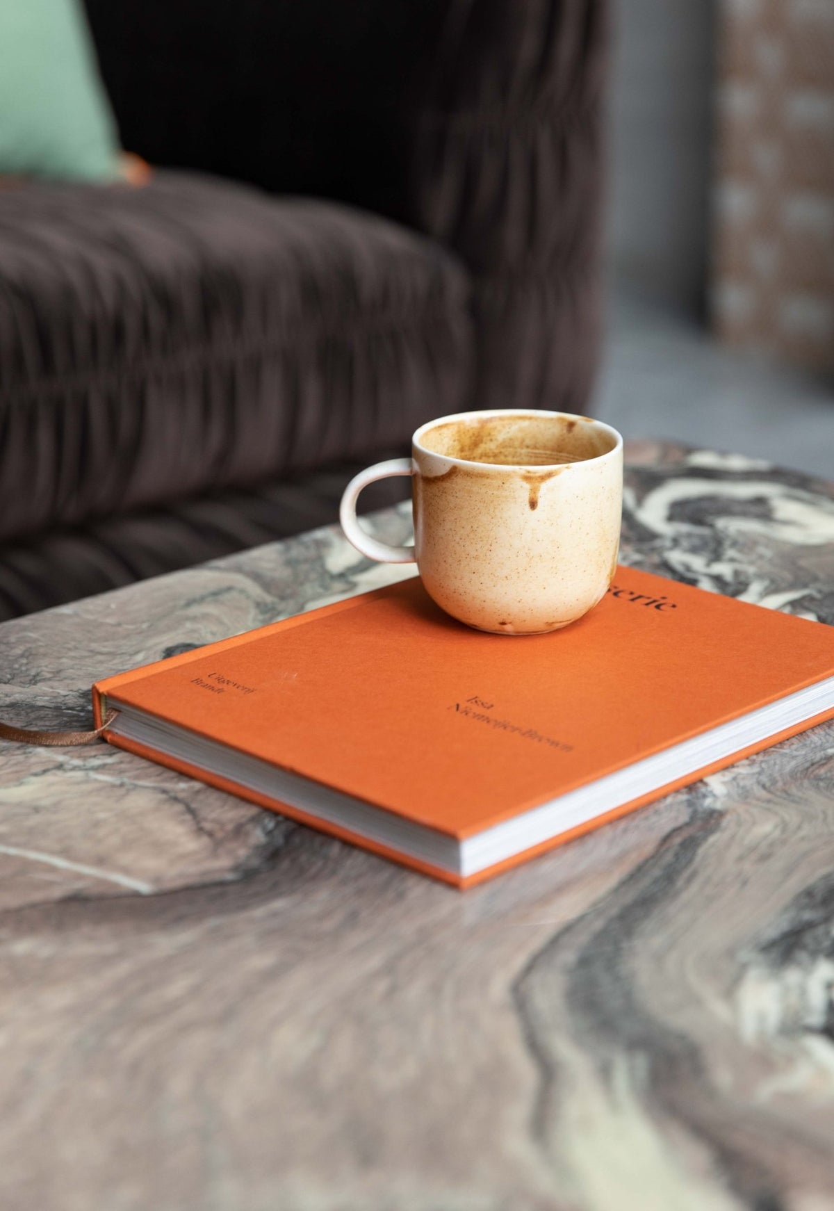 Tasse à café en porcelaine crème et marron 320ml Rustique - HKLIVING - The Cool Republic