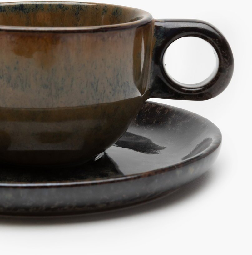 Tasse à café et soucoupe indi grey 13x6cm Surface - Serax - The Cool Republic