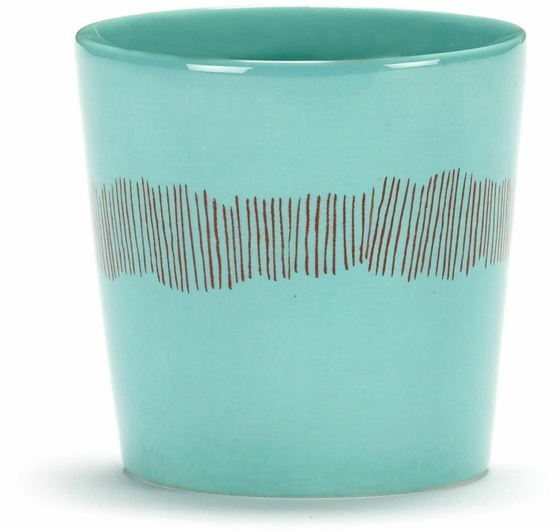 Tasse à café turquoise 25 cl Stripes Feast - Serax - The Cool Republic