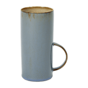 Tasse à thé cylindrique en grès bleu fumé et beige 13 cm - Serax - The Cool Republic