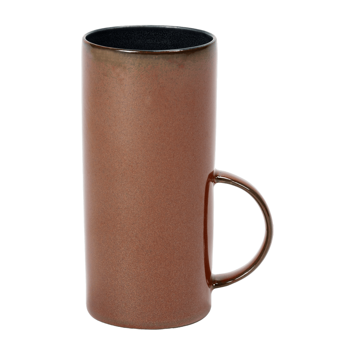 Rust and navy blue stoneware cylindrical teacup 13 cm Serax - The Cool Republic