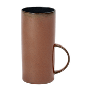 Rust and navy blue stoneware cylindrical teacup 13 cm Serax - The Cool Republic