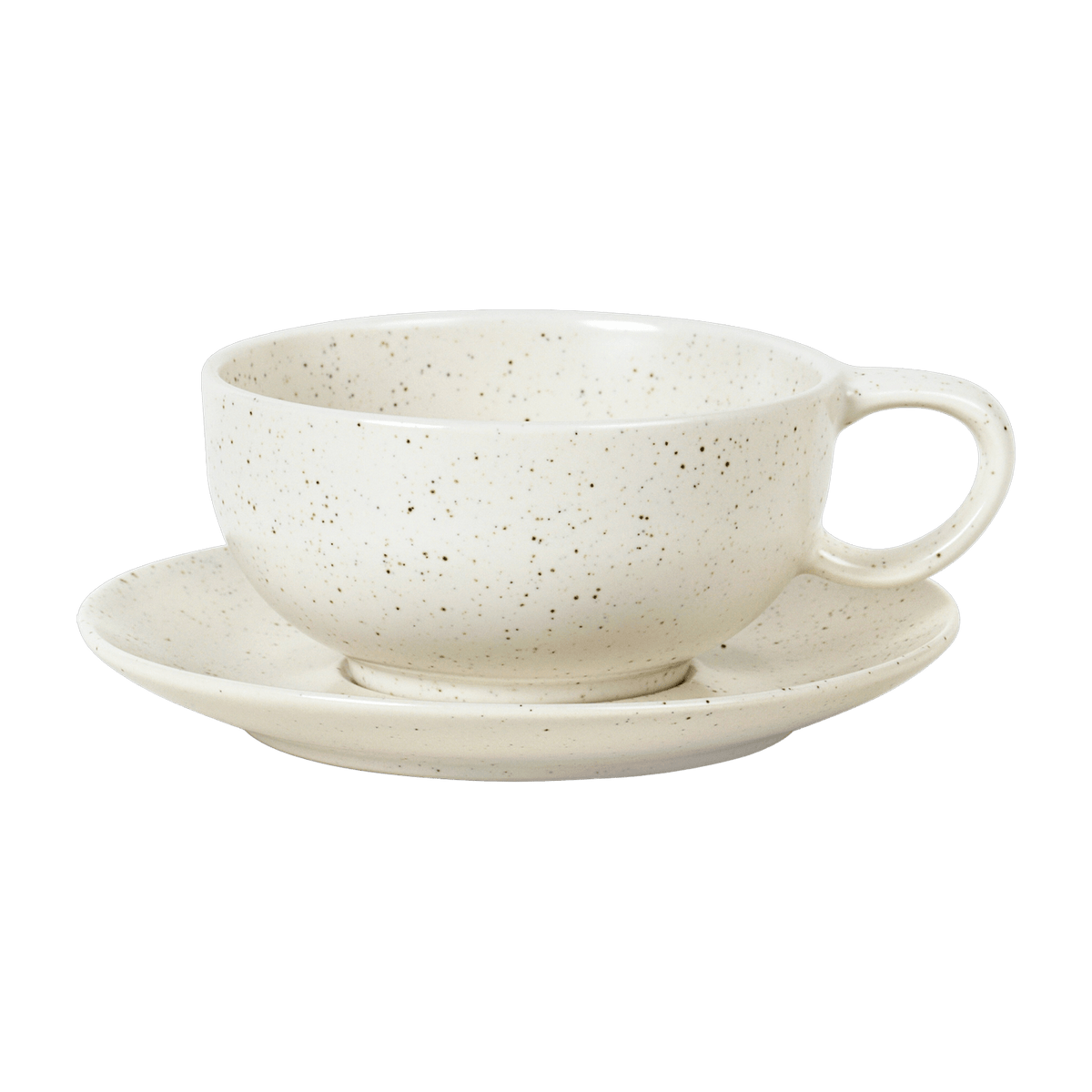 Tasse de thé 25 cl avec soucoupe en grès Nordic Vanilla - Broste Copenhagen - The Cool Republic