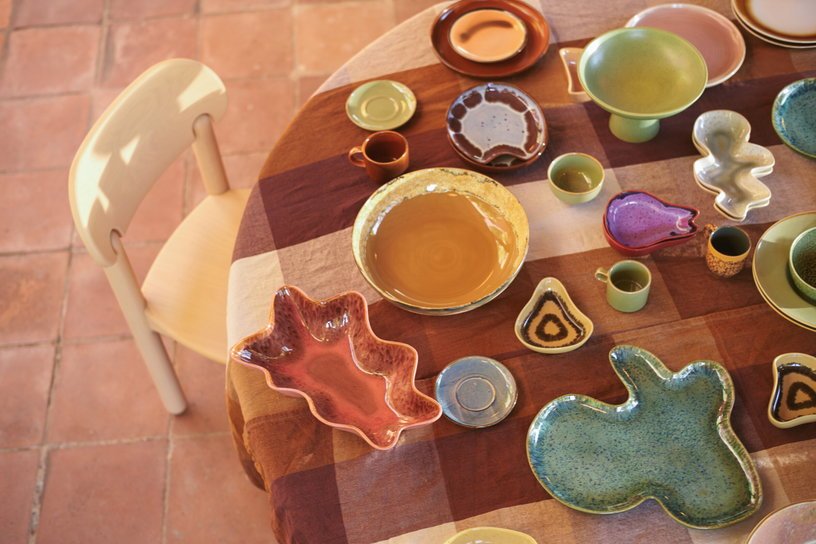 Tasse et soucoupe bleu rustique - HKliving - The Cool Republic