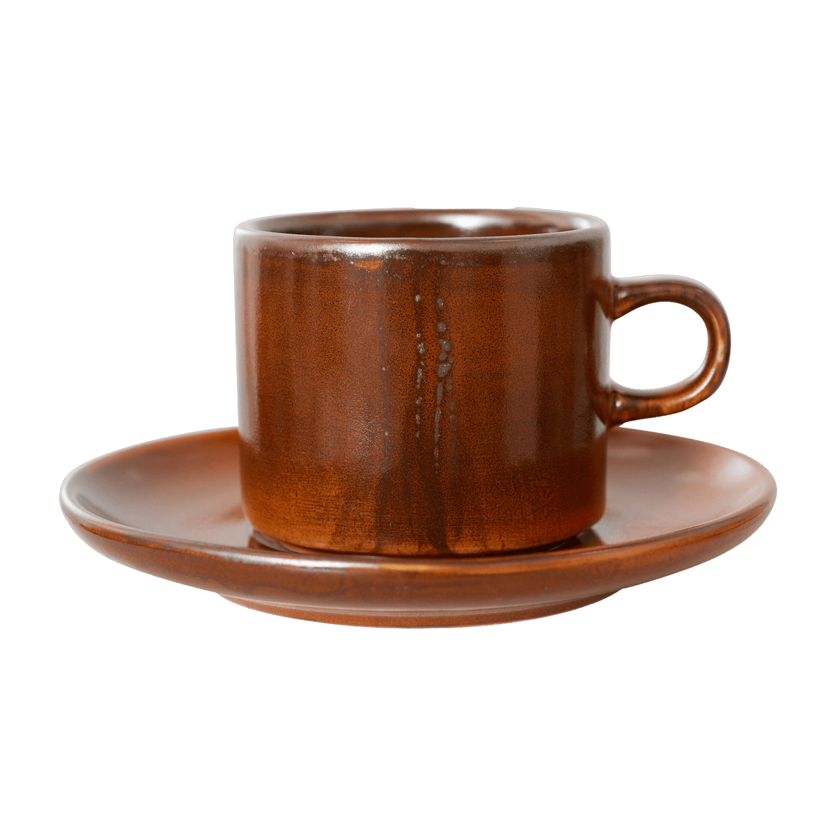 Tasse et soucoupe en porcelaine orange brûlée 7,8 x 6,5 cm Chef Ceramics - HKliving - The Cool Republic