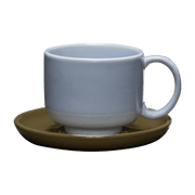 Tasse et soucoupe en poudre de pierre bleue 9x6cm Amare - Hübsch - The Cool Republic