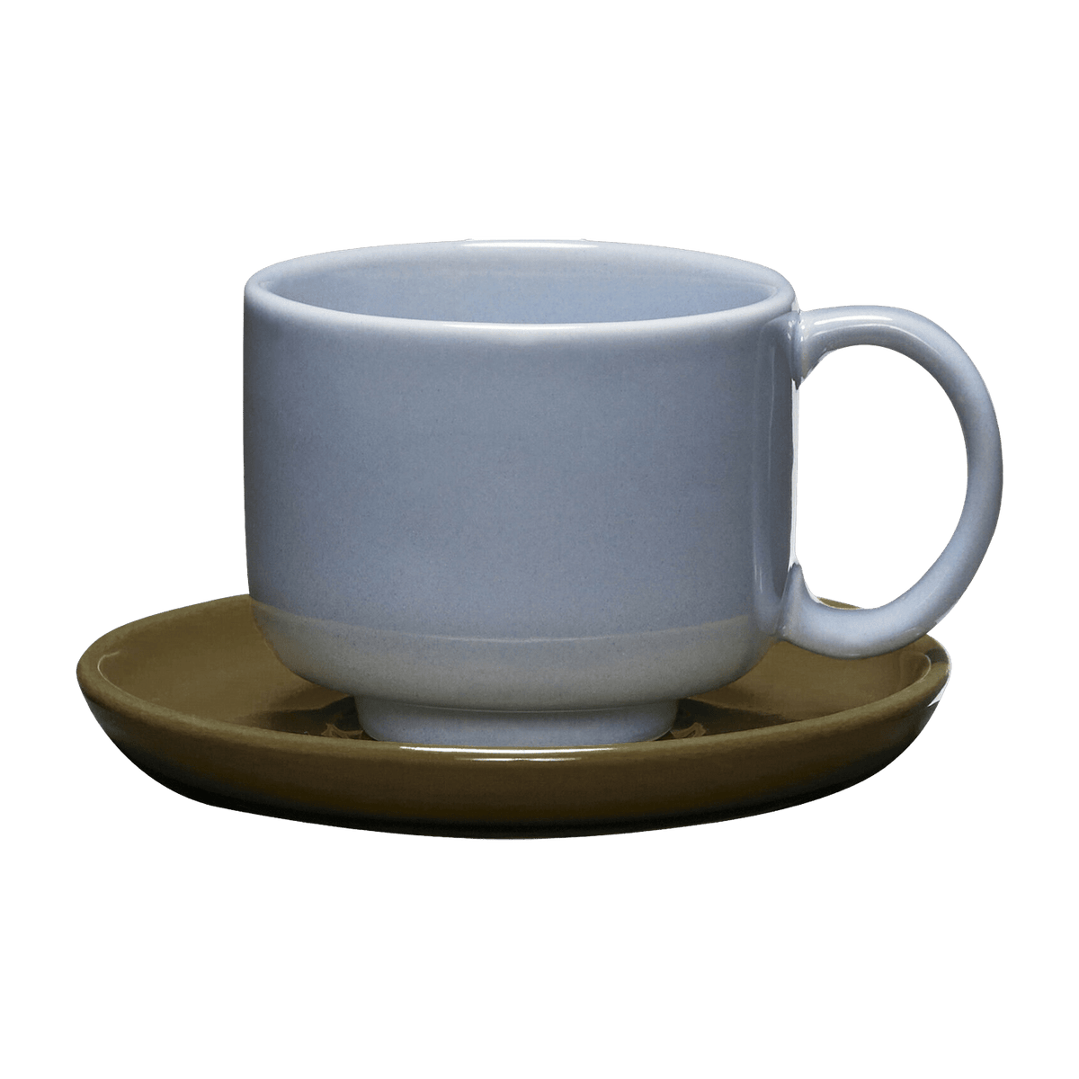 Tasse et soucoupe en poudre de pierre bleue 9x6cm Amare - Hübsch - The Cool Republic