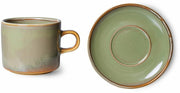 Tasse et soucoupe Vert mousse - HKLIVING - The Cool Republic