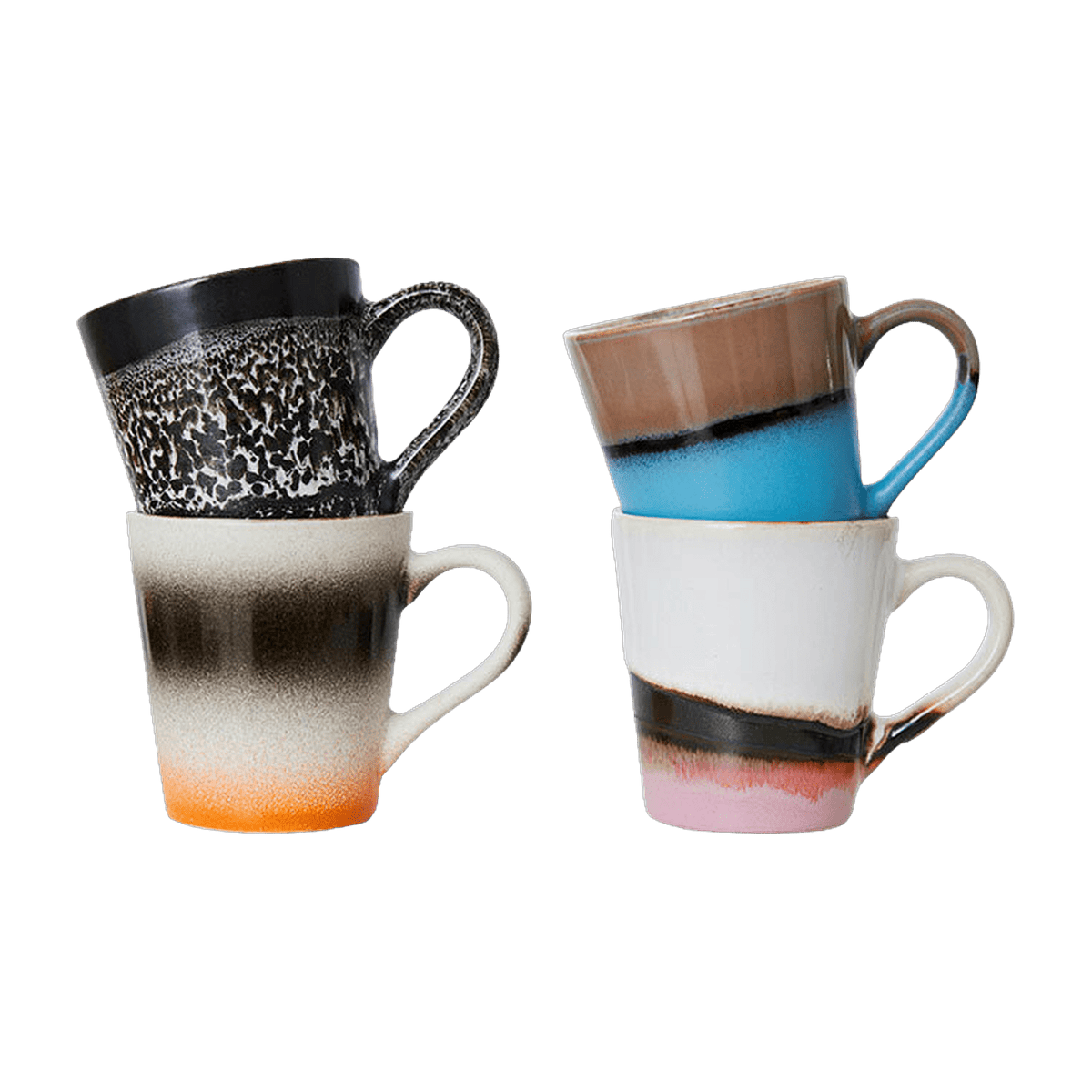 Tasses à espresso Funky (lot de 4) - HKLIVING - The Cool Republic