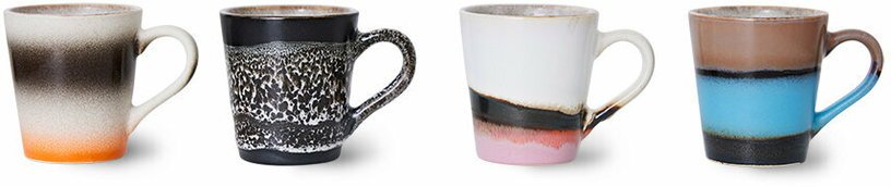Tasses à espresso Funky (lot de 4) - HKLIVING - The Cool Republic