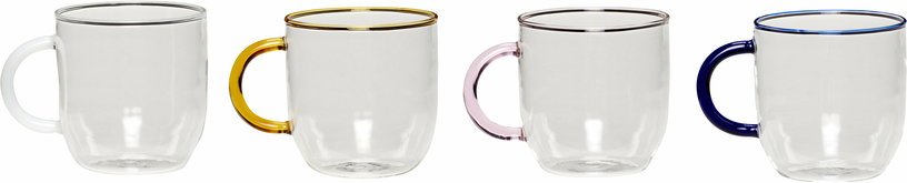 Tasses en verre (lot de 4) Kiosk - Hübsch - The Cool Republic