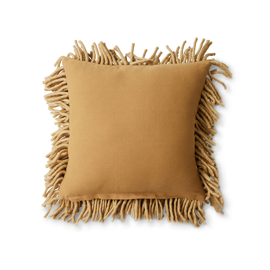Rugged Woolen Cushion Olive (50X50Cm) - HKLIVING