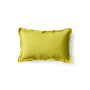 Rechteckiges Kissen aus zitronengelbem Leinen 50x30cm - HKLiving