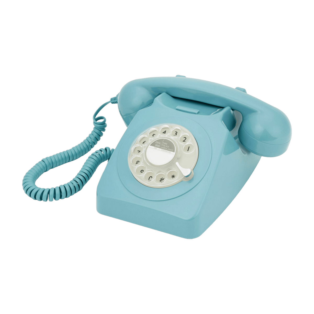 Téléphone fixe rétro bleu clair 746 Rotary - GPO Retro - The Cool Republic