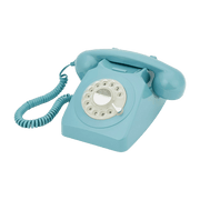 Téléphone fixe rétro bleu clair 746 Rotary - GPO Retro - The Cool Republic